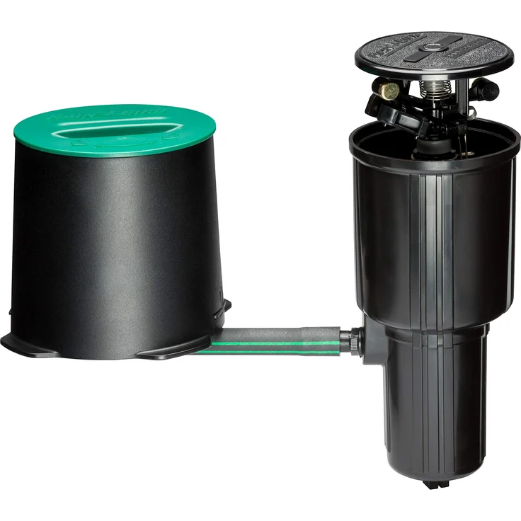 Rain Bird Bodenregner mit Click-N-Go Schlauchanschluss Sprinkler-Kit, im Boden In-Ground Impact Sprinkler Kit schwarz – Bild 1