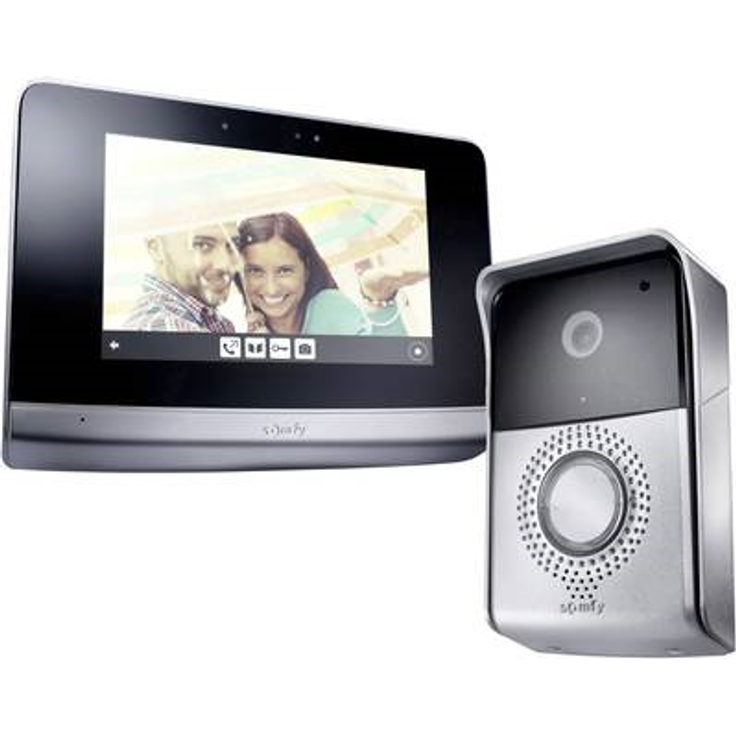 Somfy 2401446 - Innenstation V500 Mit Steckernetzteil, Display für Gegensprechanlage
