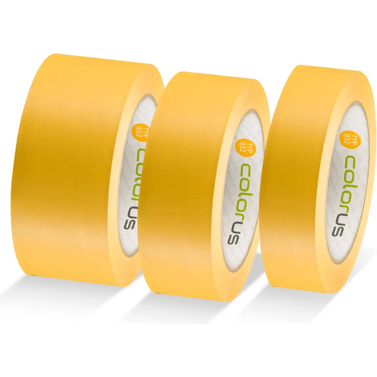 Colorus Premium PVC Putzerband Putzband Bautenschutzband Schutzband gelb quergerillt 33m x 38mm