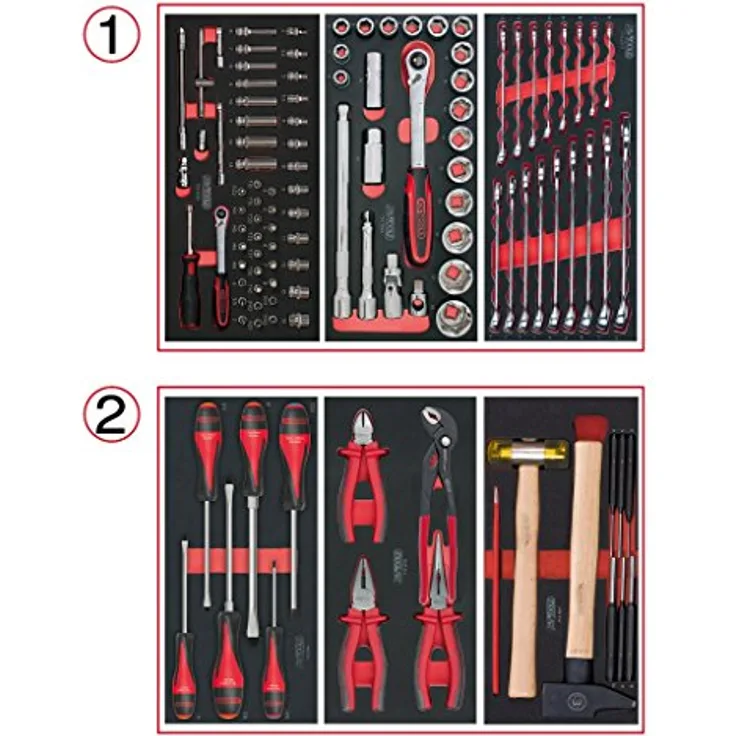 KS Tools 714.0114Material-114Werkzeuge 2Schubladen für Werkstattwagen