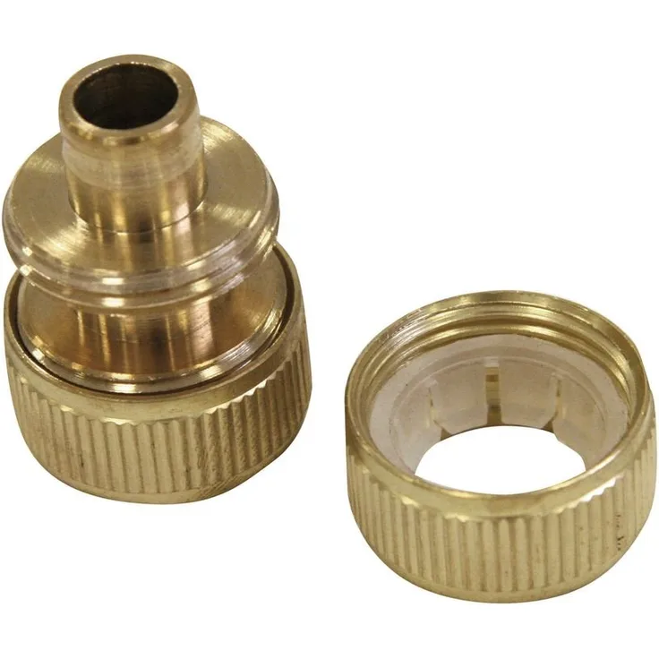 Xclou Reparator für Gartenschlauch 13mm - Schlauchkupplung für Reparatur Ventile & Verbindungen, Metall, Gold, 0,2x0,13x0,2 cm Bewässerungszubehör