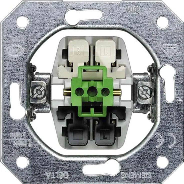 Siemens delta mecanismos 5TD2123 GIRA Rahmen 021136 1fach + ZR Event Farbe Alu, Mehrfarbig