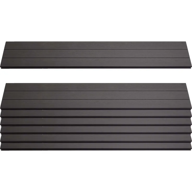 7er Set Latten für WPC-Sichtschutz Sarthe, Bretter Windschutz, ca. 1qm 90cm, anthrazit