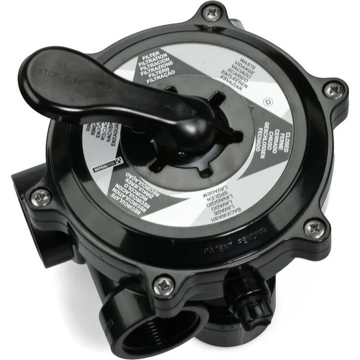 Astral Pool 6-Wege-Ventilsatz R 1 schwarz, Flachventil
