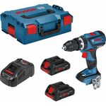 Bosch Professional Schlagbohrschrauber GSB 18V-60 C (2 x 4,0 Ah ProCORE + GAL1880CV + L-Boxx 136)