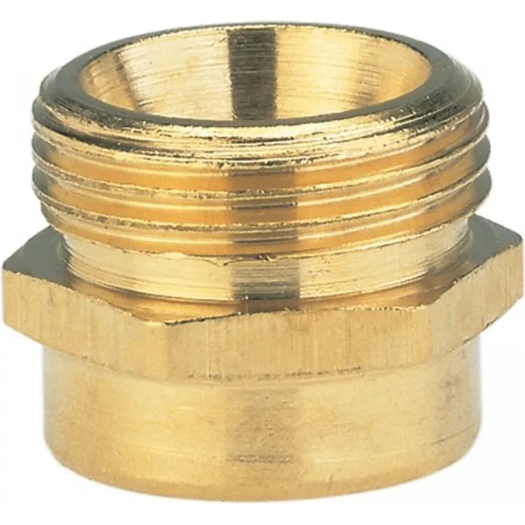 Gardena Messing-Reduzier-Gewindenippel: Messing-Anschlussstück zur Gewindereduzierung für z.B. Pumpen, 33.3 mm (G 1 Zoll)-AG-42 mm (G 1 1-4 Zoll)-IG (7266-20)