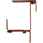 Xclou Blumenkastenhalterung ohne Bohren, Balkonkastenhalter, Haken und Halter, terrakotta, 19 x 5 x 17 cm