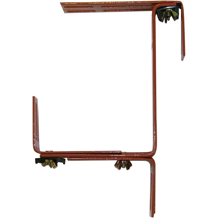 Xclou Blumenkastenhalterung ohne Bohren, Balkonkastenhalter, Haken und Halter, terrakotta, 19 x 5 x 17 cm