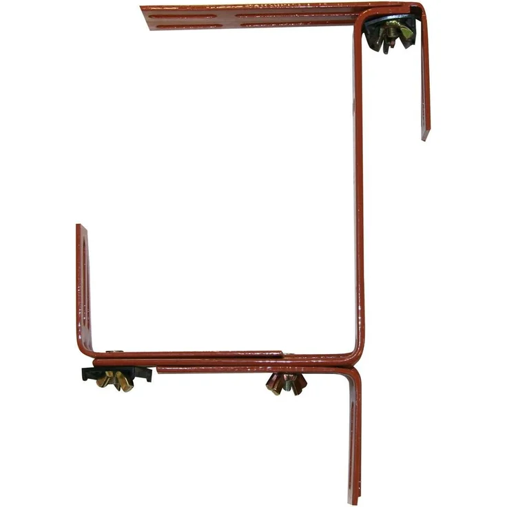 Xclou Blumenkastenhalterung ohne Bohren, Balkonkastenhalter, Haken und Halter, terrakotta, 19 x 5 x 17 cm