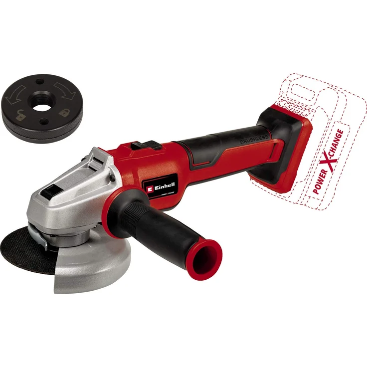 Einhell Akku-Winkelschleifer Axxio 18-125 Q Li Power X-Change PXC Lithium Ionen, bürstenloser Motor, Wiederanlauf--Überlastschutz, ohne Trennscheibe, ohne Akku und Ladegerät – Bild 1