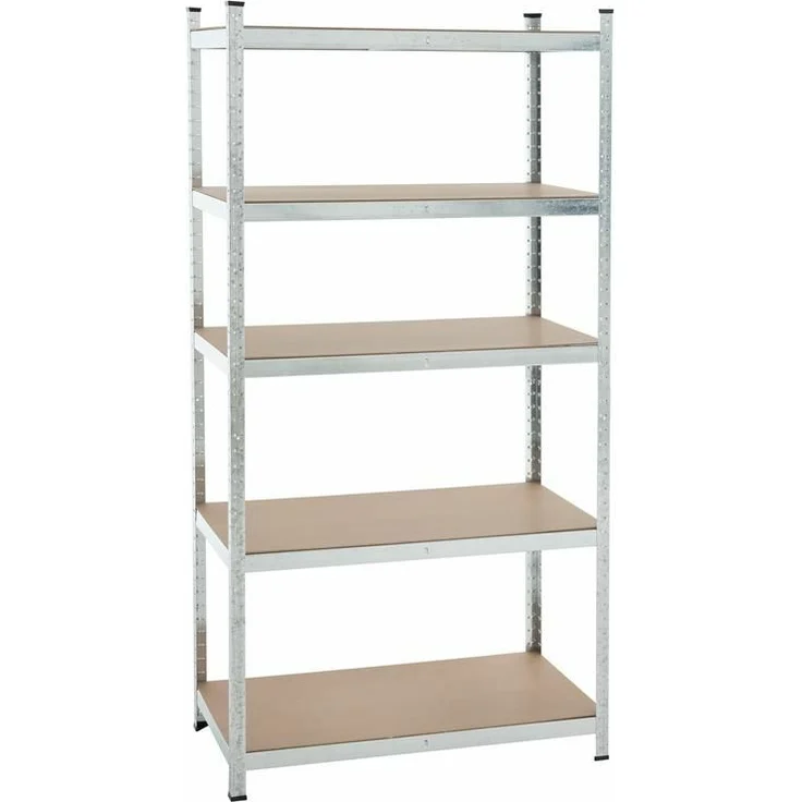 Steckregal Werkstattregal Kellerregal Schwerlastregal Metallregal Lagerregal Verzinkt - 200x100x50cm | 875kg – Bild 1