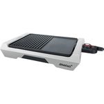 Steba BBQ-Tischgrill VG 50, hochwertige keramikbeschichtete Grillplatte mit 35 x 25 cm Grillfläche, stufenlose Temperaturregelung, Low-Fat: Bratflüssigkeit läuft in Auffangschale ab, 2000 Watt, klein Elektrogrill