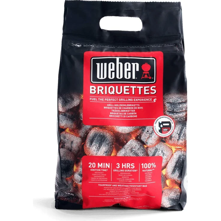 Weber 17705 Briketts 3 kg, kurze Anzndzeit, lange Brenndauer, natrliche Inhaltsstoffe – Bild 1