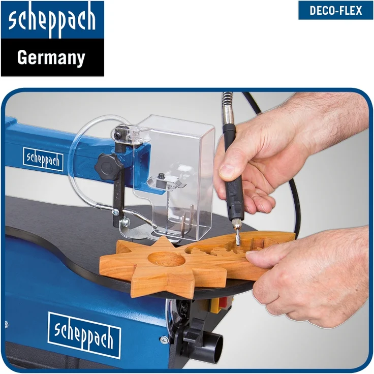 SCHEPPACH SET Dekupiersäge mit Werkzeug-Set und 5x12 Ersatzblätter DECO-FLEX – Bild 2