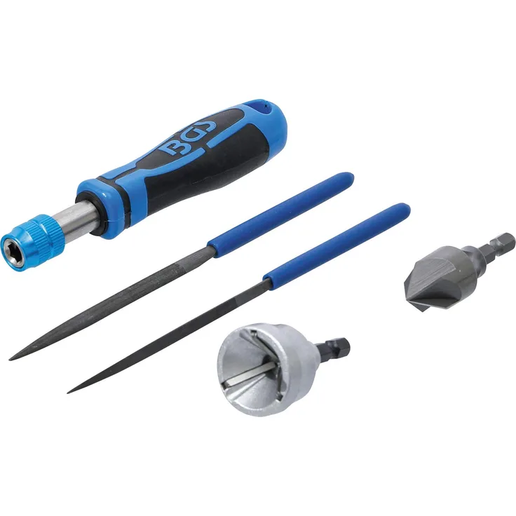 BGS 6773 - Außen- - Innen-Entgrater und Feilen-Satz - 5-tlg.