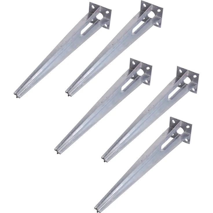 5x Zaunpfosten Einschlaghülse 34mm Bodenhülse Zaunpfahl Bodeneinschlaghülse