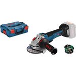 Bosch Professional 18V System Akku Winkelschleifer GWS 18V-10 PSC Leerlaufdrehzahl: 4.500 - 9.000 min-1, Scheiben-Ã˜: 125 mm, ohne Akkus und Ladegerät, in L-Boxx 125 mm Akku