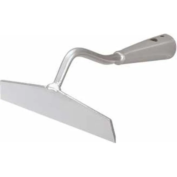 Idealspaten Ziehhacke mit angeschliffenem angeschweißten Messer, silber pulverbeschichtet, Dülle