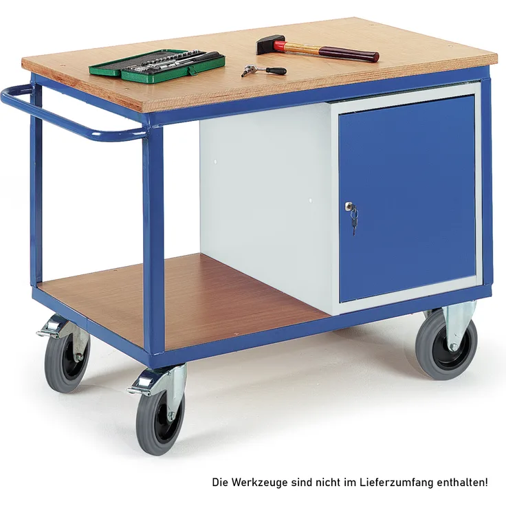 Rollcart 07-4308 Werkstattwagen mit Schubladenschrank, RAL5010 enzianblau