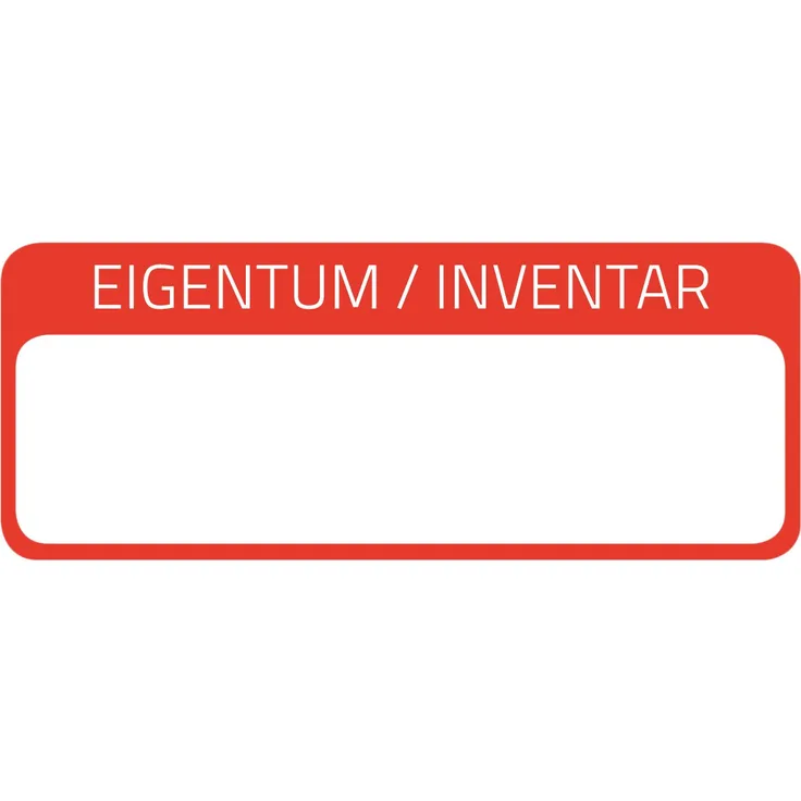 AVERY Zweckform 6902 laminierte Inventaretiketten extrem stark selbstklebend, Kleinformat, 50x20 mm, 50 Aufkleber auf 10 Blatt weiß-rot
