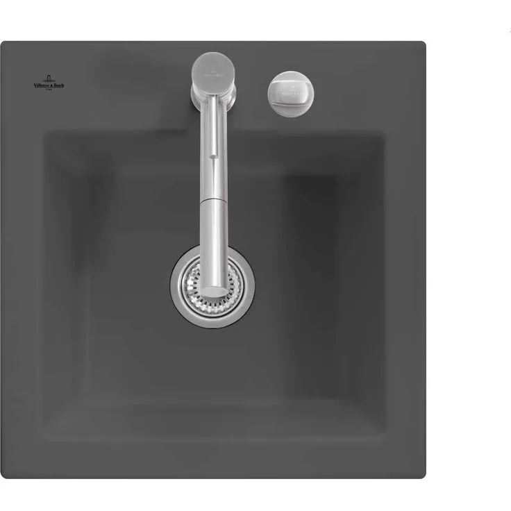 Villeroy & Boch Subway 50 S Graphit - 3315 02 i4 Keramikspüle Exzenterbetätigung