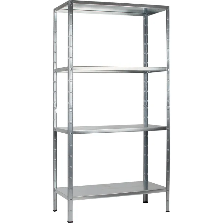 Schulte Regalwelt Lagerregal mit 4 PowerMAX-Fachböden, 180x80x40cm Regalsystem, Steckregal mit einfacher Montage ohne Verschrauben, Traglast je Boden bis zu 65 Kg (bis zu 260 Kg Gesamttraglast) - 4056397004431