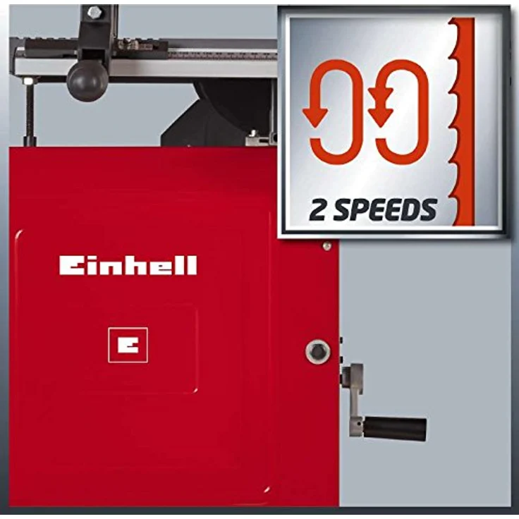 Einhell Bandsäge TC-SB 305 U (750W, 370-800 m-min Sägebandgeschw., 170mm Schnitth., neigbarer Sägetisch, Parallel- und Winkelanschlag, Untergestell) – Bild 2