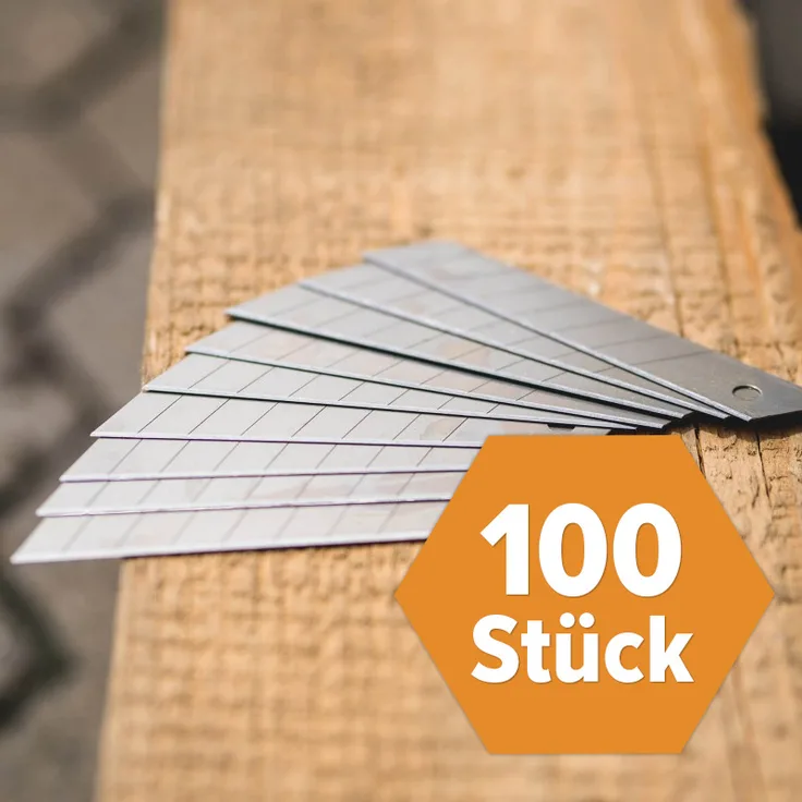 100 Stück FRONTTOOL Abbrechklingen - Ersatzklingen für Cuttermesser 18 mm