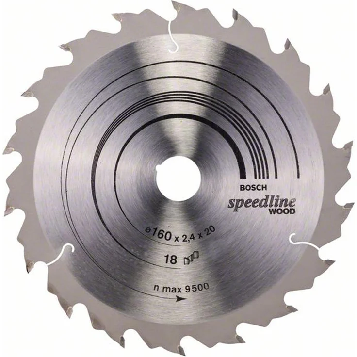 Bosch Professional Zubehör 2608640787 Kreissägeblatt Speedline Wood 160x20x2,2 mm, 18 – Bild 1