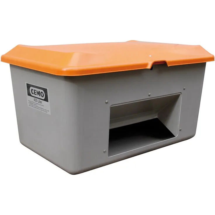 Cemo Streugutbehälter 400l grau/o mit Entnahmeöffnung