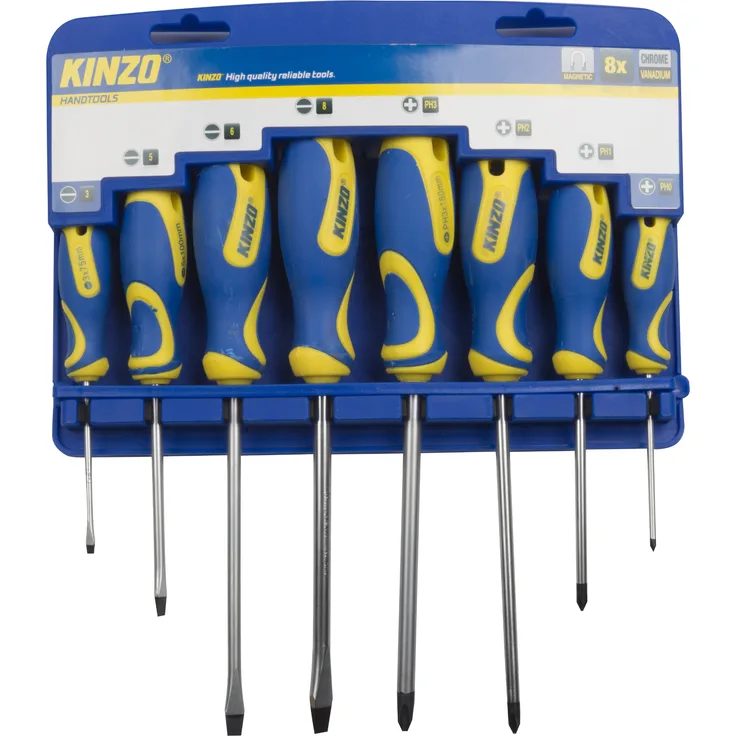 KINZO Screwdriver Set CR-V ST 8 Stück, 54148