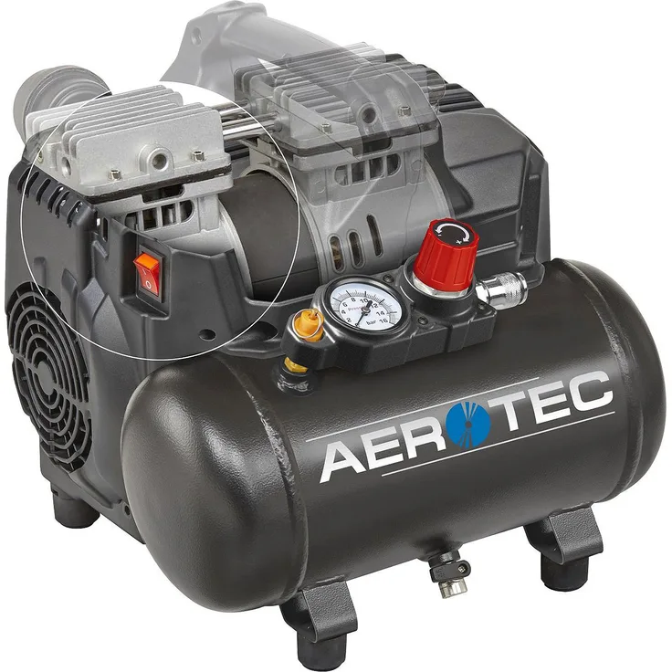 Aerotec Druckluft Kompressor Silent 1,0 PS 6 Liter 8 bar SUPERSIL Typ 2010261