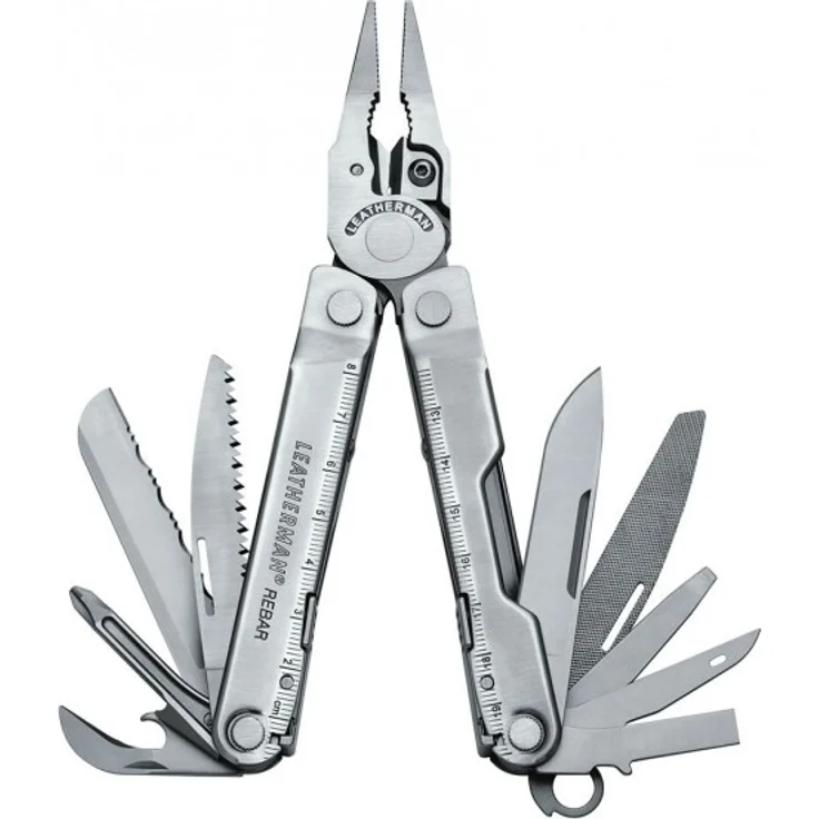 Leatherman LTG831560 Rebar Multifunktionswerkzeug inklusiv Lederholster Box, Edelstahl
