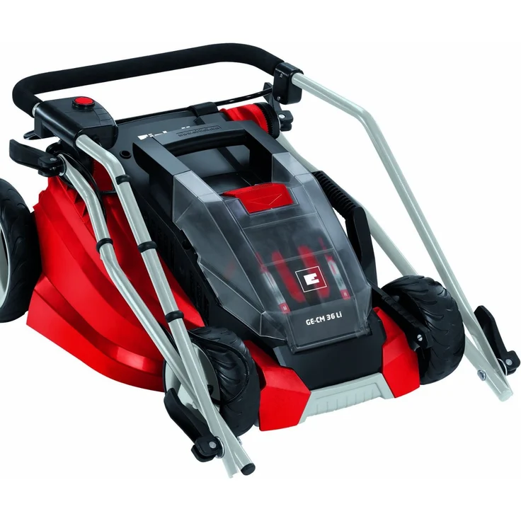 Einhell Akku-Rasenmäher GE-CM 36 Li Kit - Li-Ion, (2x3,0 Ah), bis 300 m², 36 cm Schnittbreite, 6-stufige zentrale Schnitthöhenverstellung, inkl. 2x 3,0 Ah Akkus + 2x Ladegeräte – Bild 7
