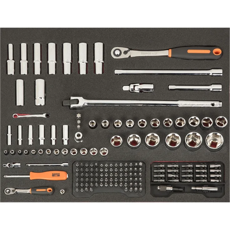 BAHCO Werkstattwagen mit 6 Schubladen Schwarz bestückt 214-teilig ***NEU***