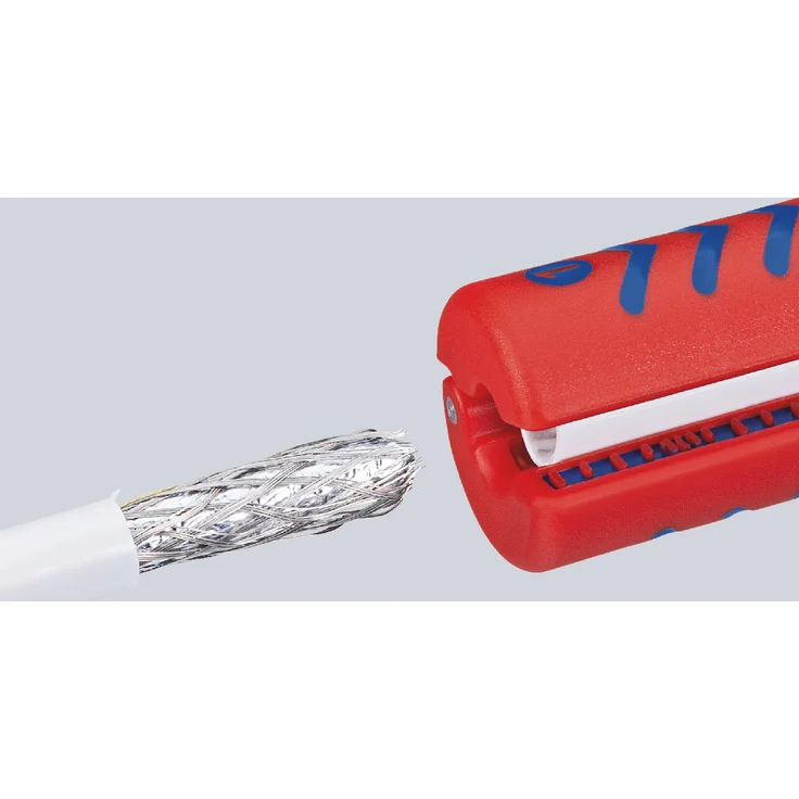 KNIPEX 16 60 100 SB Abisolierwerkzeug für Koaxialkabel 100 mm (in SB-Verpackung) – Bild 4