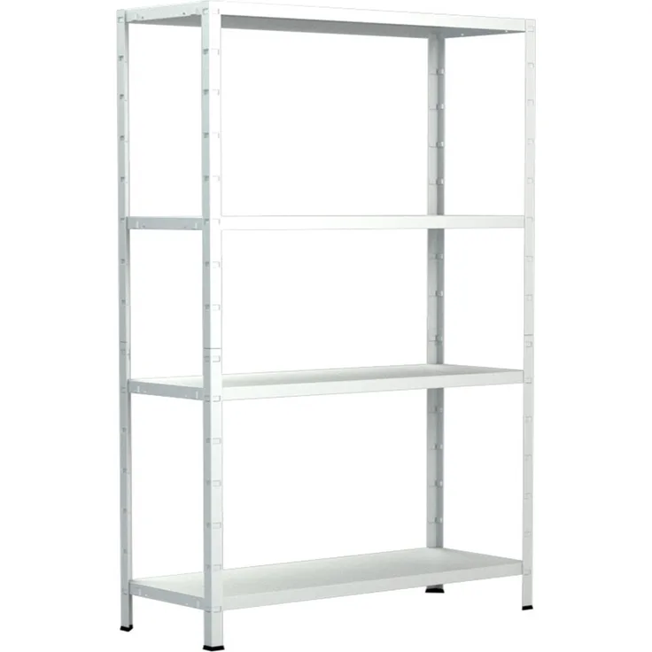Schulte Regalwelt Lagerregal mit 4 PowerMAX-Fachböden, 190x100x40cm Regalsystem, Steckregal mit einfacher Montage ohne Verschrauben, Traglast je Boden bis zu 65 Kg (bis zu 260 Kg Gesamttraglast)