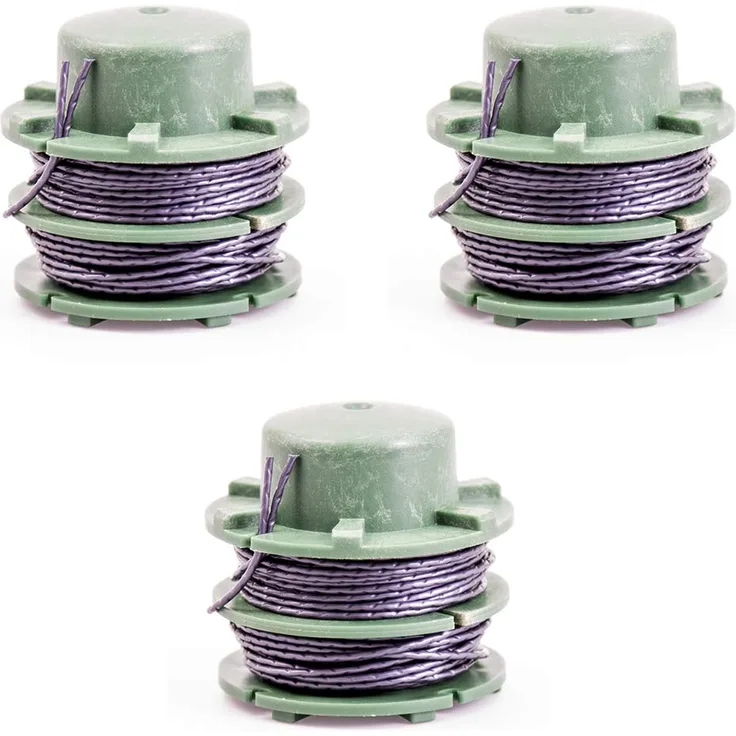 IKRA 15132447-3 Ersatzspulen (DA-C1) 3er-Set Fadenspulen für Rasentrimmer IAT 40-3025