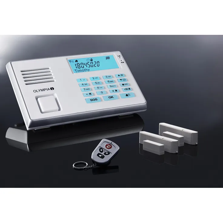 OLYMPIA Protect 9035 Alarmanlagen GSM Funk-Set mit 2 Tür-Fensterkontakten, Weiß