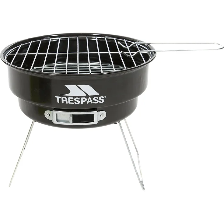 Trespass Barby, Black, Tragbarer Campinggrill mit Isolationstasche 24cm x 27cm x 27cm, Schwarz