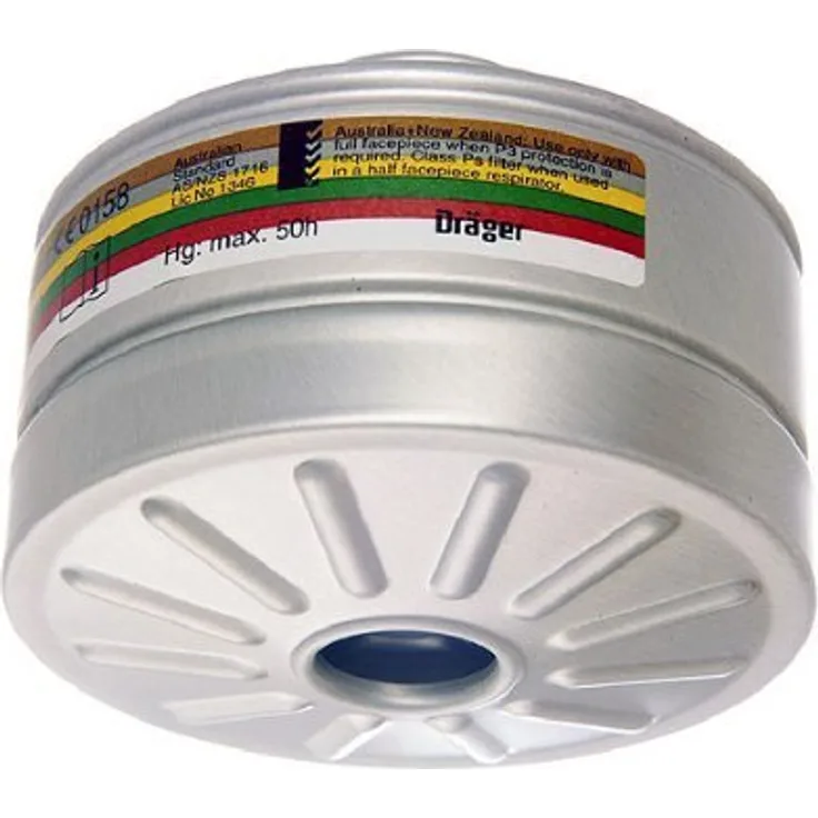 Dräger X-plore Kombinationsfilter 1140 A2B2E2K1 Hg P3 R D für Gas und Partikel EN 14387 Qualitätsfilter für Masken mit Rundgewinde RD40 EN 148-1