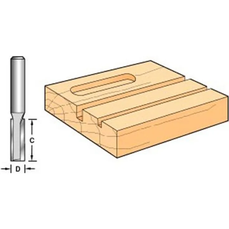 Trend - Zwei Flöten Cutter 6mm Durchmesser - C005X1/4TC