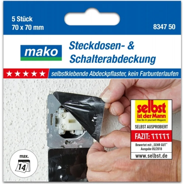 Mako Steckdosen - & Schalterabdeckung 70 x 70 mm Nr. 834750