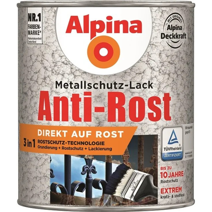 Alpina Metallschutz-Lack Hammerschlag 750 ml, kupfer