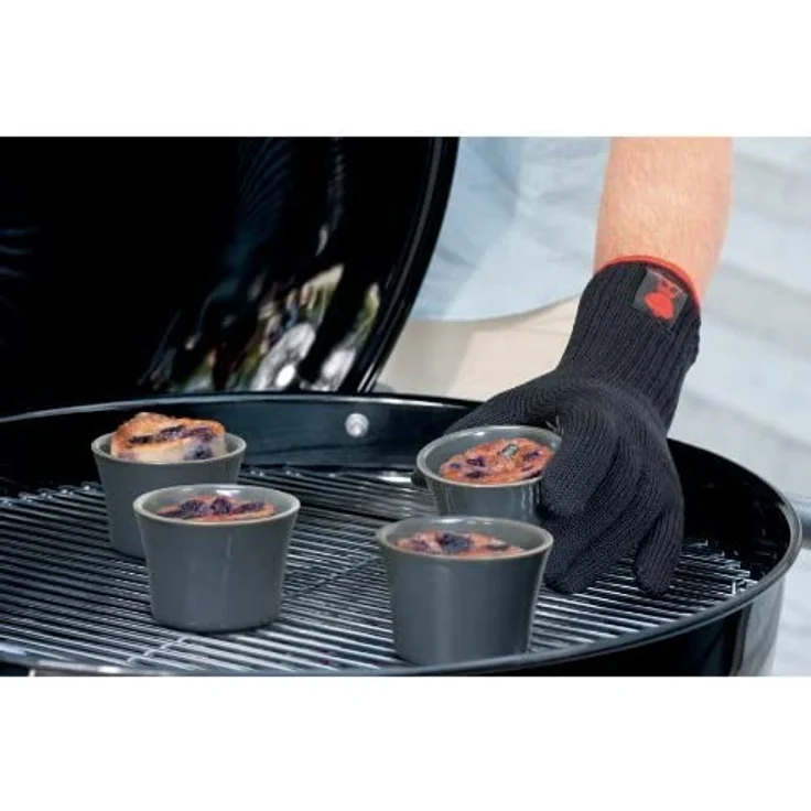 Weber Grillhandschuh-Set 6670 Mit Silikon-Griffflächen, Schwarz, Größe: L/XL – Bild 4