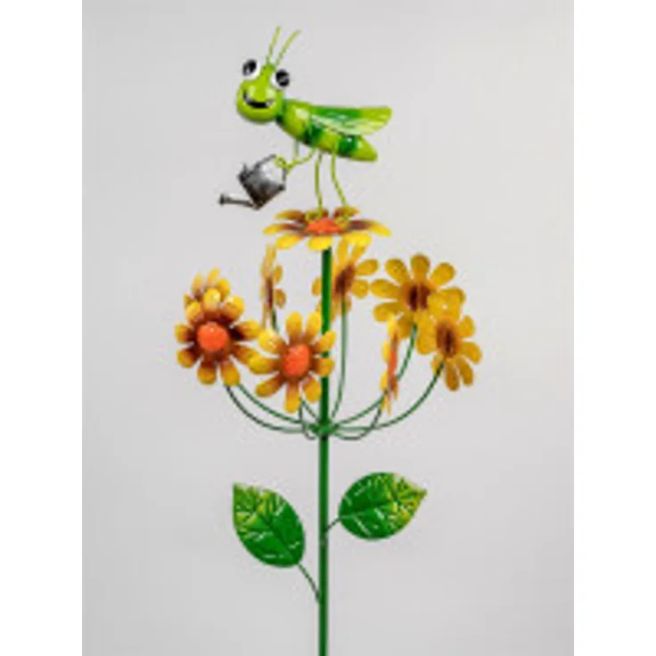 formano Gartenstecker Windrad Grashüpfer mit Sonnenblumen