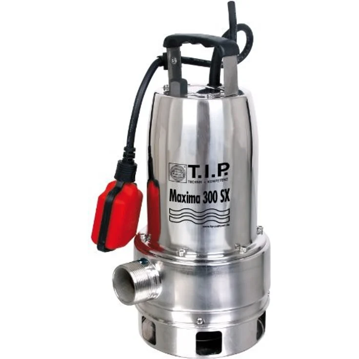 T.I.P. 30116 Schmutzwasser Tauchpumpe Maxima 300 IX Edelstahl, bis 18.000 l-h Fördermenge Tauchmotorpumpe – Bild 1