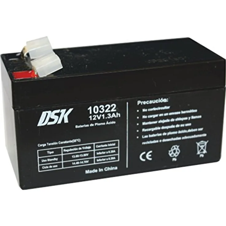 DSK 10322 – Akku Blei Acido 12 V 1,3 Ah, schwarz