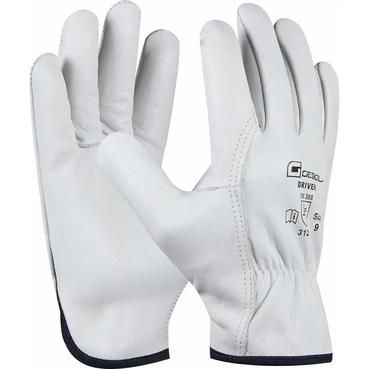 Arbeitshandschuh DRIVER Größe 10 XL weiß Baustellenhandschuh-Gartenhandschuh aus Rinder-Leder 1 Paar - Preisvergleich – Bild 1