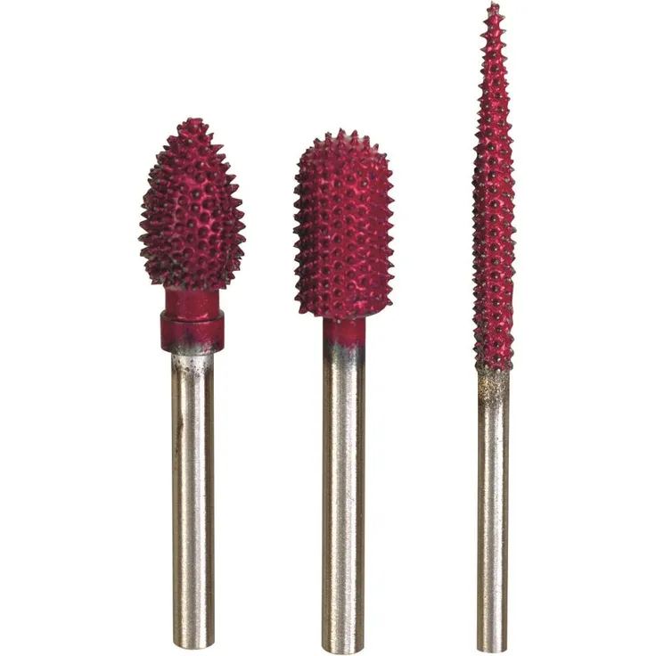 Proxxon 29062 Raspelfräser Form: Kegel 8x12mm zur Holzbearbeitung, Bordeaux, Stainless Steel